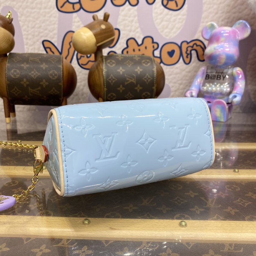 Louis Vuitton Speedy Nano bleu Patent — réplique – Image 3