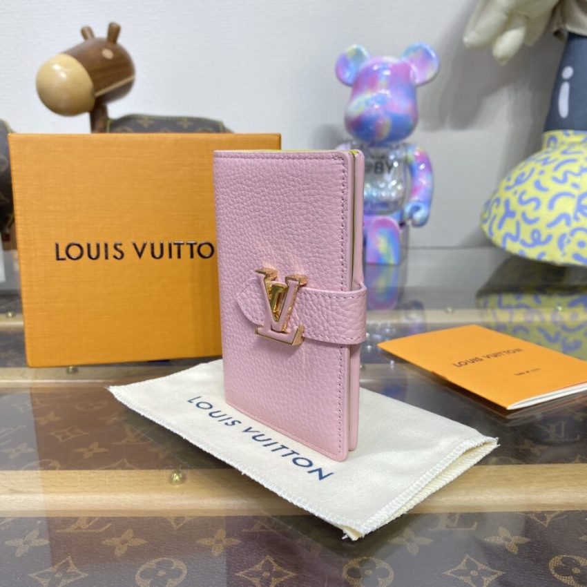 Louis Vuitton Vertical Compact portefeuille rose — réplique – Image 6