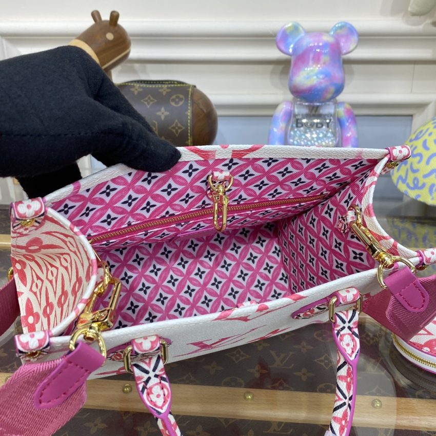 LV Onthego PM rose&blanc — réplique – Image 4