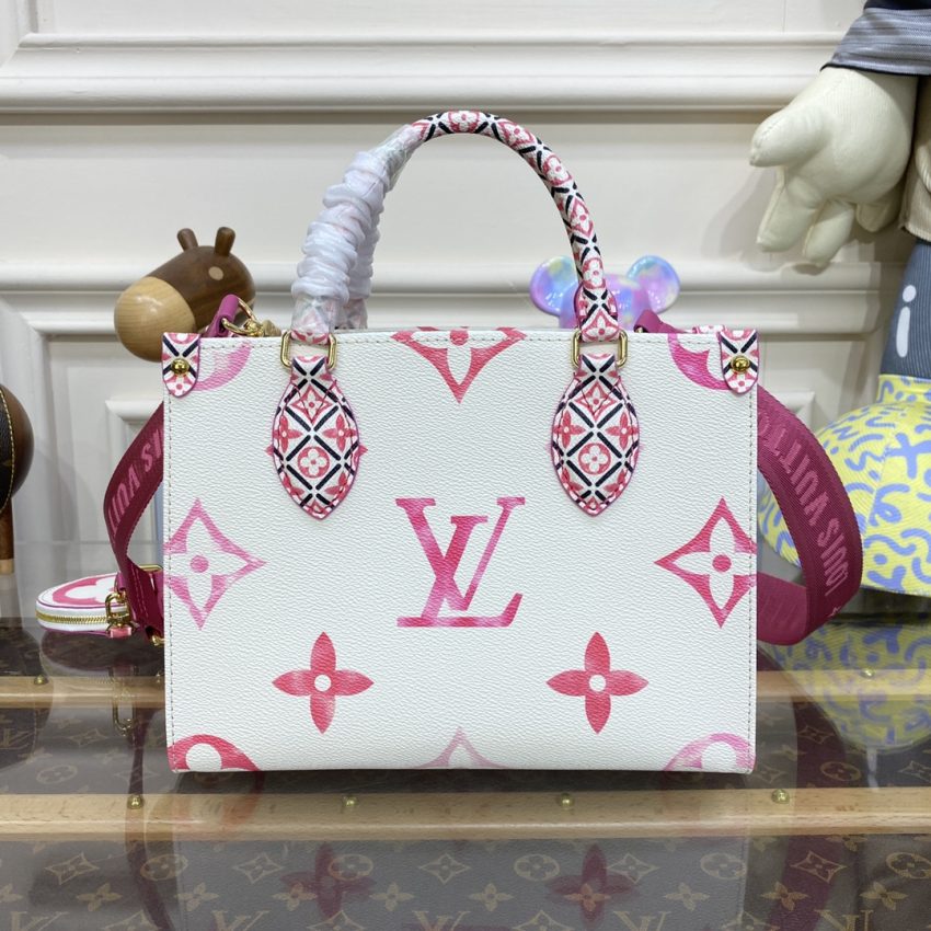 LV Onthego PM rose&blanc — réplique – Image 5