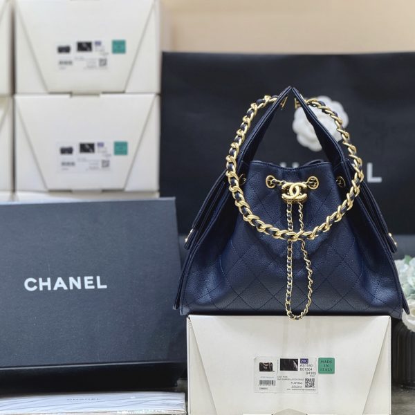 Chanel 25 moyen format sac Midnight bleu — réplique