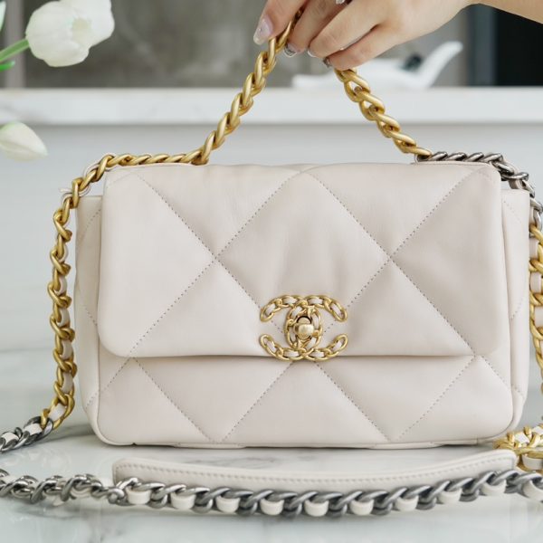 Chanel 19 Flap sac Mink Tea — réplique
