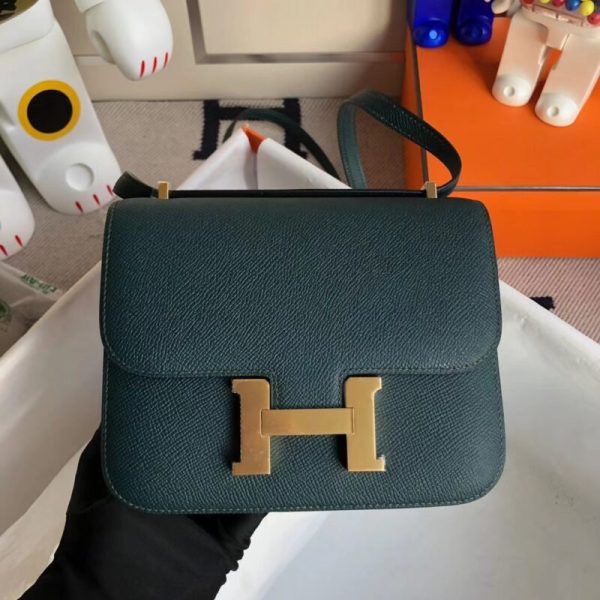 Hermès Constance 18Cm Dark vert — réplique