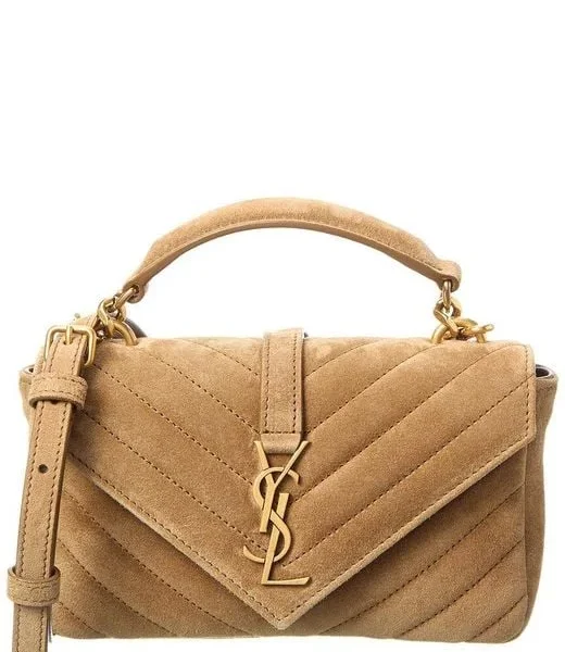 Modèle Saint Laurent coloris marron mini daim – pour femme — réplique