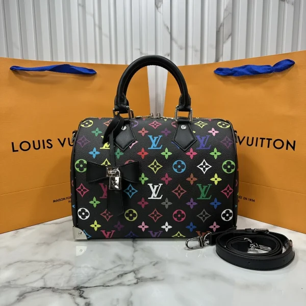 Sac Louis Vuitton x Murakami Speedy 30 coloris multicolore Monogram — réplique