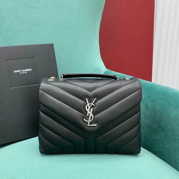 Sac Saint Laurent Loulou petit format avec argenté rigide haut finition — réplique