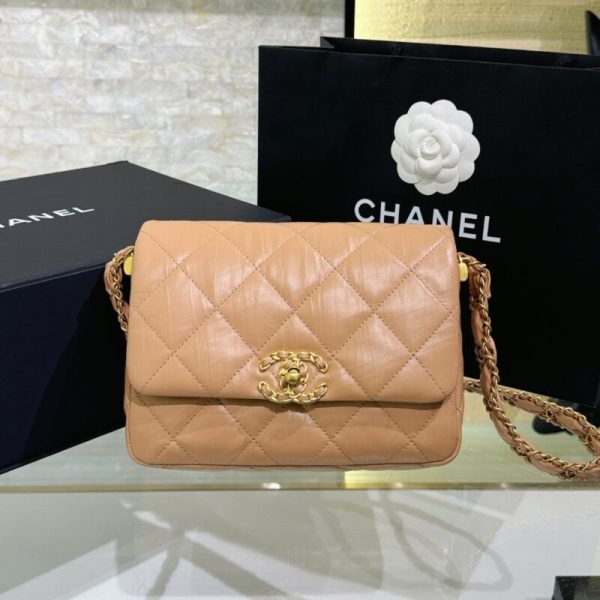 CHANEL 19 Mini Flap Caramel sac — réplique