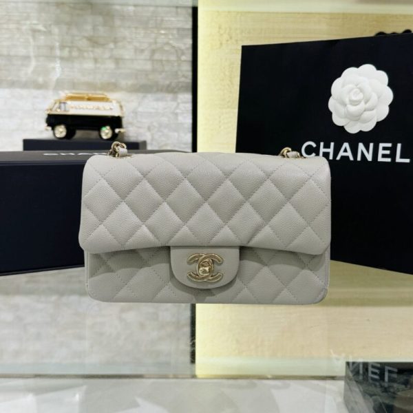 CHANEL Classic Flap 20cm gris — réplique